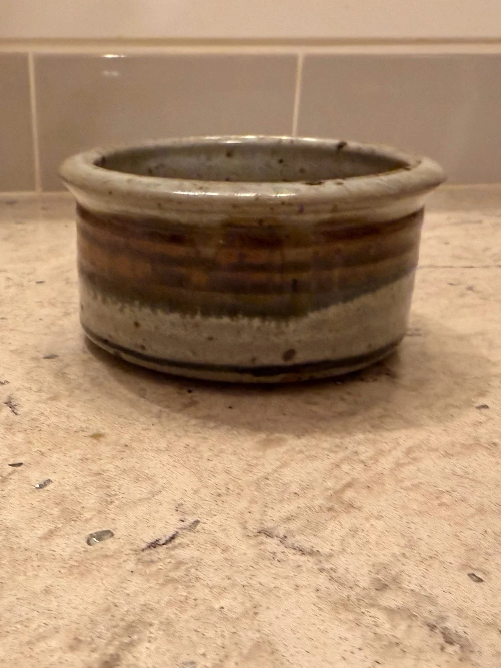 Wine bottle ceramic coaster - pottery